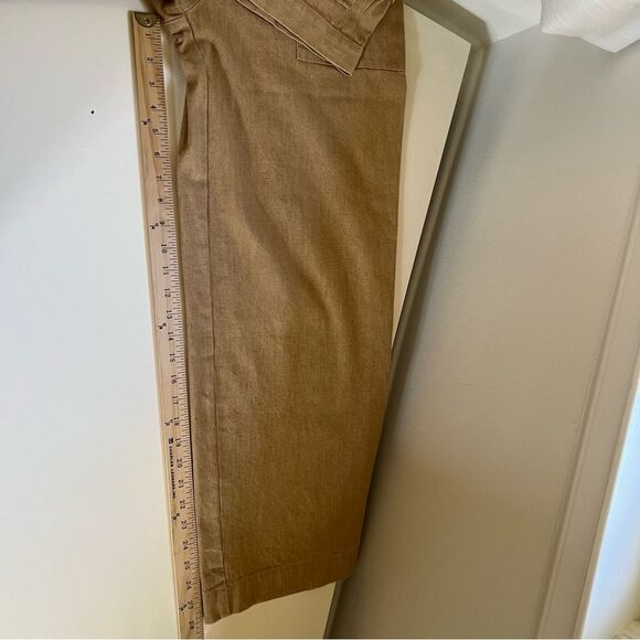 Ilana Kohn Pants Size 8 Extra High Rise Barrel Leg Cotton USA Made Tan Brown - Picture 10 of 10